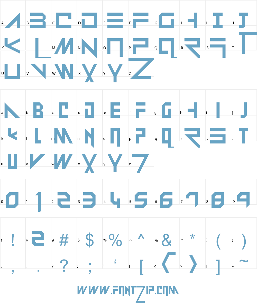 Drosé KXK Plus Font Character